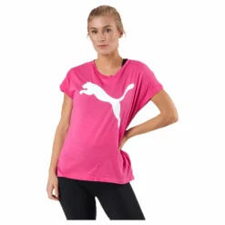 Puma Active Logo Tee Pink* T-Shirts|Träning