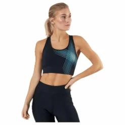 2XU Active Medium Impact Crop Black* Sport-Bh:Ar|Träning