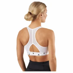 adidas Powerreact Training Medium-Support 3-Stripes Bra White* Träning|Sport-Bh:Ar