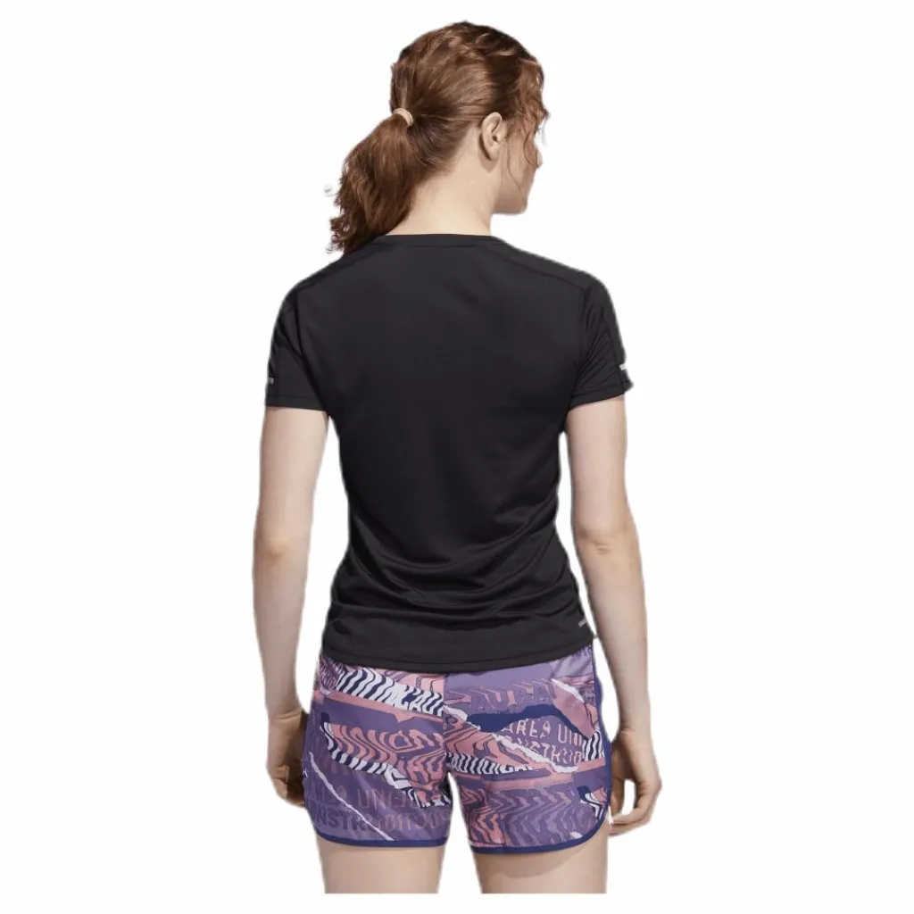 adidas Run 3 Stripes Tee Women Black* Löpning|T-Shirts