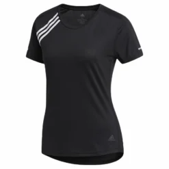 adidas Run 3 Stripes Tee Women Black* Löpning|T-Shirts