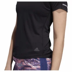 adidas Run 3 Stripes Tee Women Black* Löpning|T-Shirts