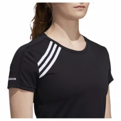 adidas Run 3 Stripes Tee Women Black* Löpning|T-Shirts
