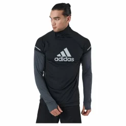 adidas Turtle Graphic Block Longsleev Tee Men Black / Grey Six* T-Shirts|Löpning