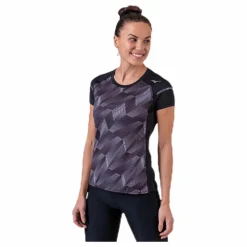 Mizuno Aero Tee Black/Grey* T-Shirts|Löpning
