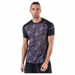 Mizuno Aero Tee Black/Grey* T-Shirts|Löpning