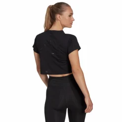 adidas AEROREADY Train Essentials 3 Bar Logo Crop T-Shirt Black* Träning|Linnen