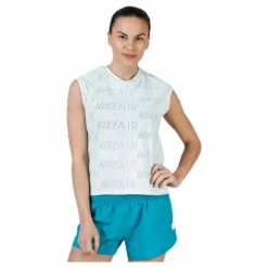 Nike Air Top SS Turquoise* T-Shirts|Löpning