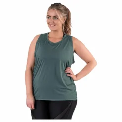 BLACC Alya Plus Size tank Green* Träning|Linnen