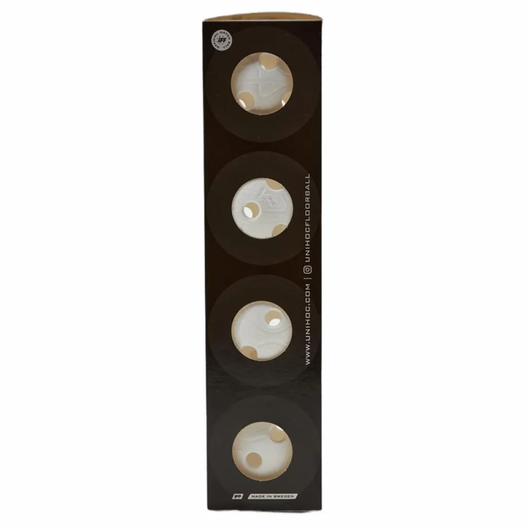 Unihoc Ball Dynamic Wfc White 4-pack White* Inomhussporter|Racket Och Bollar