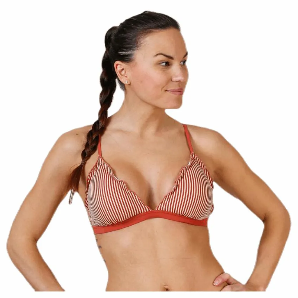 Pieces Barbara Bikini Triangle Bra Red* Simning|Badkläder