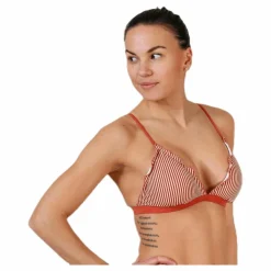 Pieces Barbara Bikini Triangle Bra Red* Simning|Badkläder