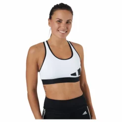 adidas Believe This 3Bar Logo Bra White / Black* Löpning|Sport-Bh:Ar