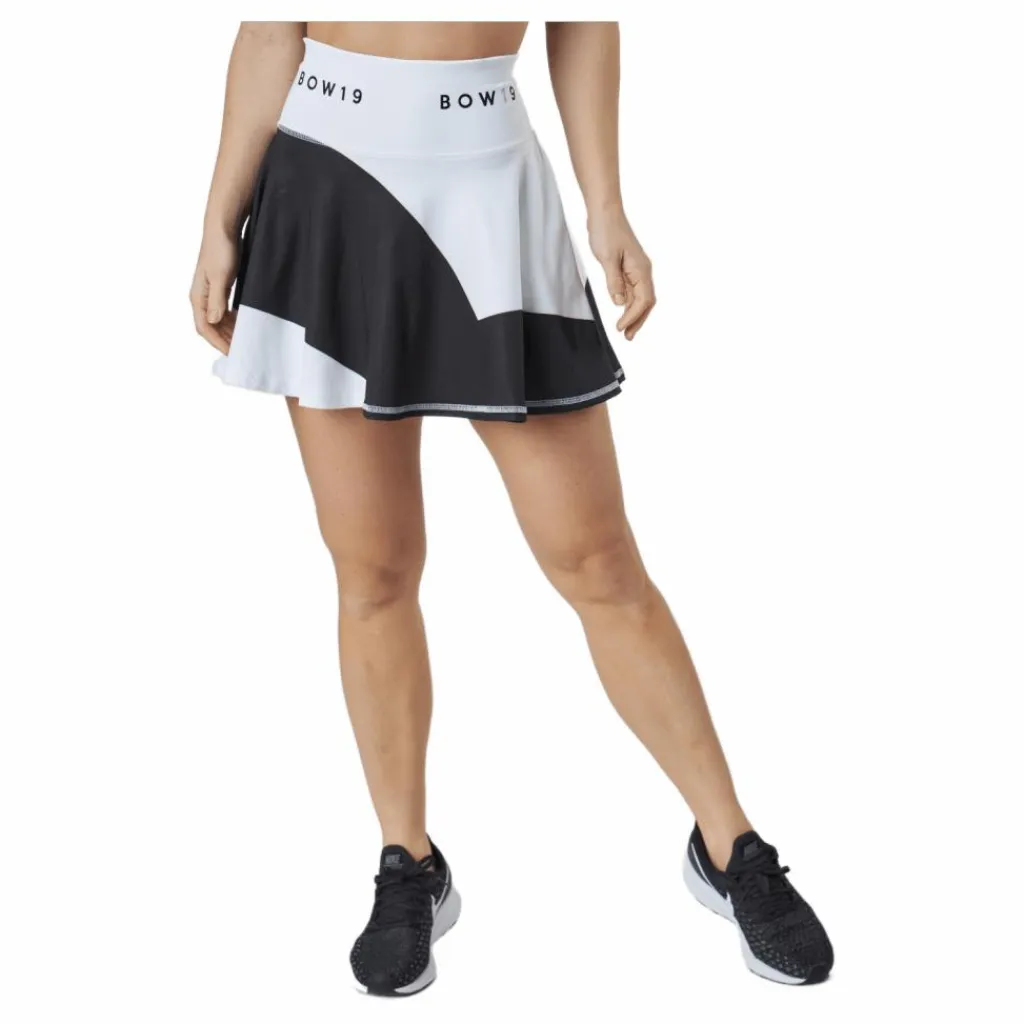 BOW19 Bianca /print Skirt Big Stripe White/black* Kjolar Och Klänningar|Racketsporter