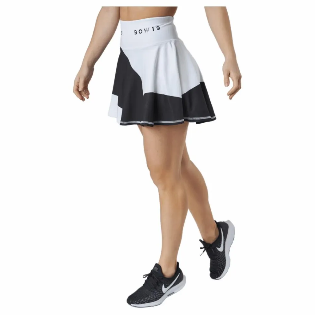 BOW19 Bianca /print Skirt Big Stripe White/black* Kjolar Och Klänningar|Racketsporter