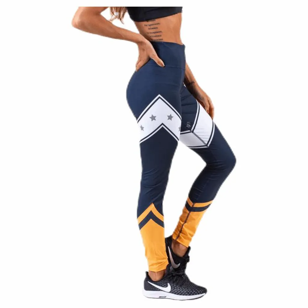 Tommy Hilfiger Sport Block Legging Stars Full Length Blue* Tights|Träning