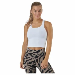 Casall Bold Rib Crop Tank White* Linnen|Träning