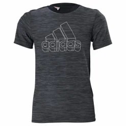 adidas Boys Aeroready Heather Tee Black / Grey Four / White*Barn T-Shirts|Träning