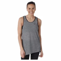 Nike Breathe Tank Asymmetric Black* Linnen|Träning