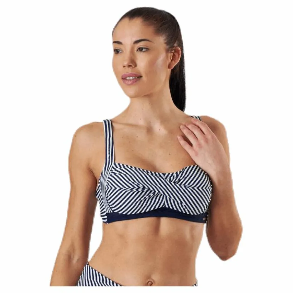 Abecita Brighton Twisted Soft Bra Blue/White* Simning|Badkläder