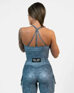 Gavelo Cargo Top Denim Denim* Träning|Sport-Bh:Ar