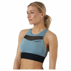 Craft Charge Cropped Mesh Singlet Grey* Linnen|Träning