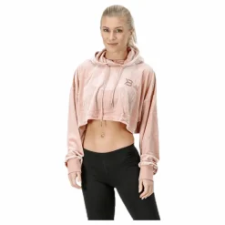 Better Bodies Chrystie crop hoodie Pink/Beige* Tröjor|Träning