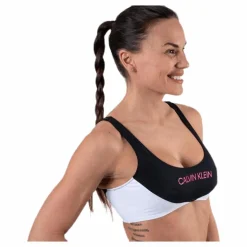 Calvin Klein Ck Blocking Bralette Black* Simning|Badkläder