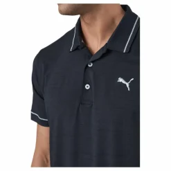 Puma Golf Cloudspun Monarch Polo Puma Black Heather-high Rise* Golf|T-Shirts