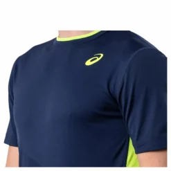 ASICS Club SS Tee Blue/Yellow* T-Shirts|Racketsporter