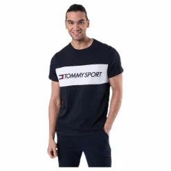 Tommy Hilfiger Sport Colourblock Logo Top Blue* T-Shirts|Träning