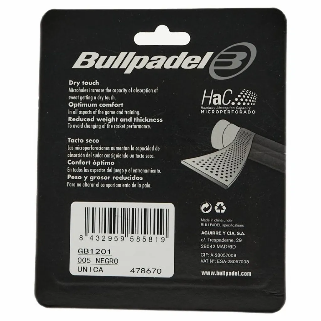 Bullpadel Comfort / Absorbent Black* Racket Och Bollar|Racketsporter
