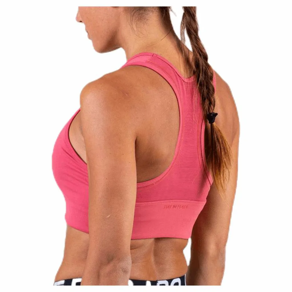 Stay in place Compression Sports Bra Pink* Sport-Bh:Ar|Löpning