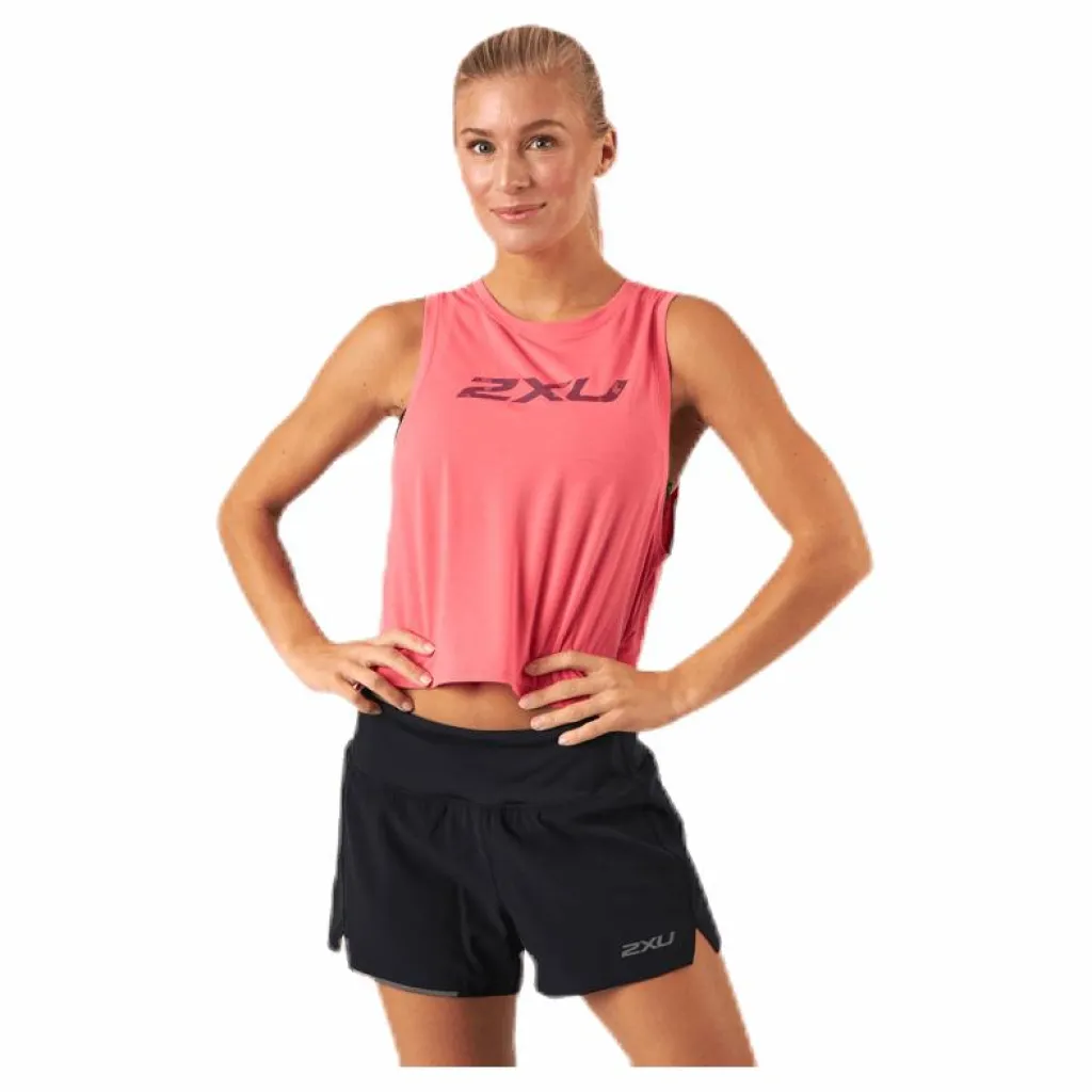 2XU Contender Crop Tank-W Pink* Linnen|Träning