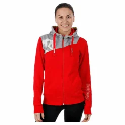 Kempa Core 2.0 Hood Jacket W Grey/Red* Inomhussporter|Tröjor