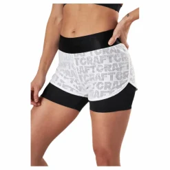 Craft Core Charge Logo Shorts White/Black* Shorts|Träning
