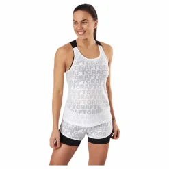 Craft Core Charge Logo Singlet White* Linnen|Träning