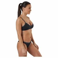 Calvin Klein Core Logo Tape Bralette-Rp Black* Simning|Badkläder