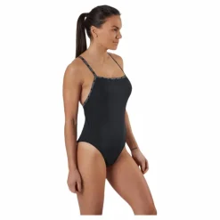 Calvin Klein Core Logo Tape Square Neck Swimsuit Black* Simning|Badkläder
