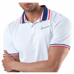 Nike Court Slam Polo White/Green* T-Shirts|Racketsporter