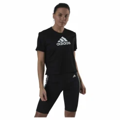 adidas Cropped Logo Sport T-Shirt Black / White* Träning|T-Shirts