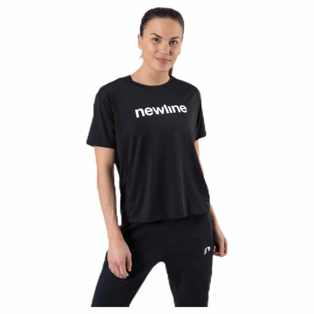 Newline Cropped Tee Black* T-Shirts|Löpning