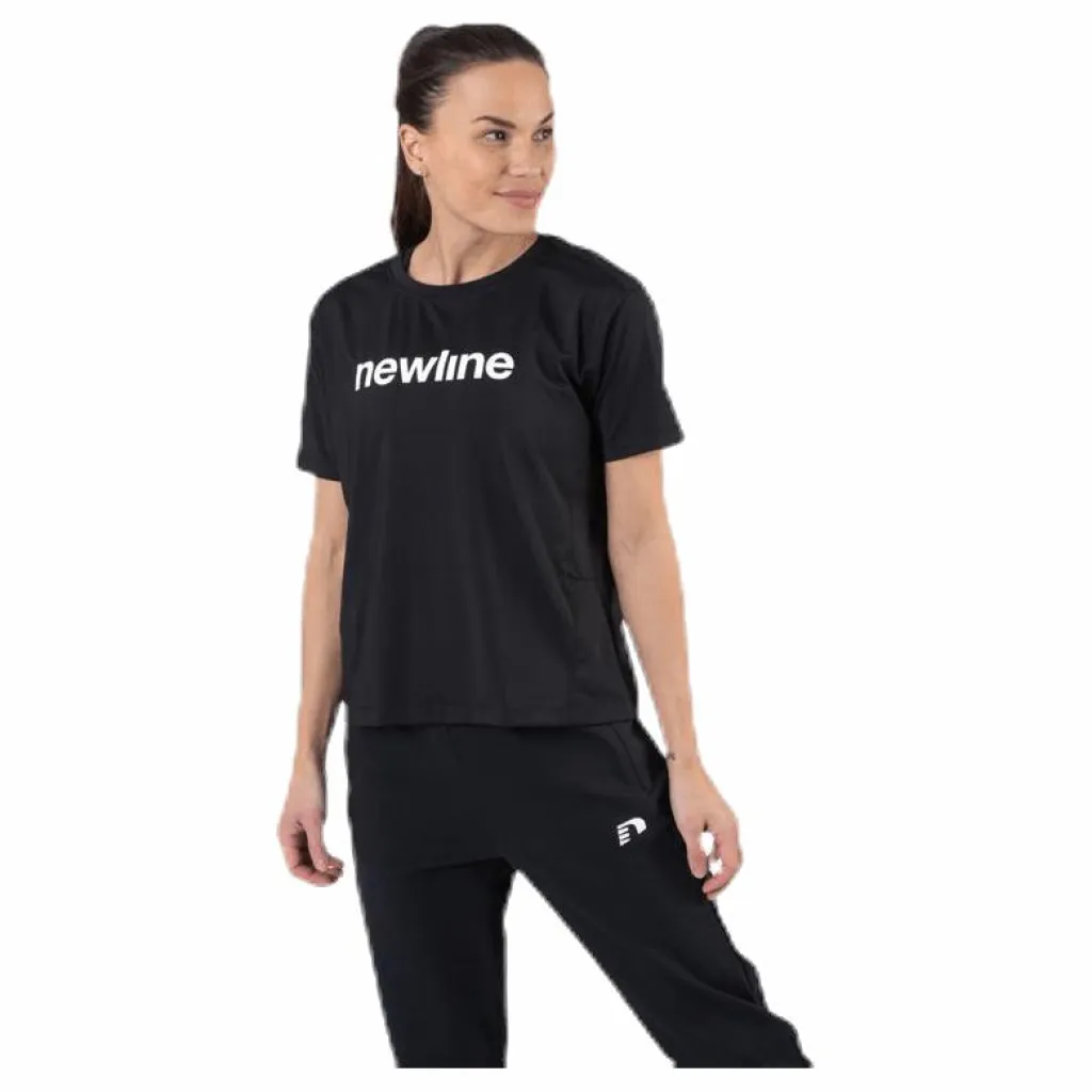 Newline Cropped Tee Black* T-Shirts|Löpning