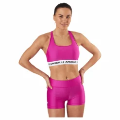 Under Armour Crossback Mid Bra Pink* Löpning|Sport-Bh:Ar