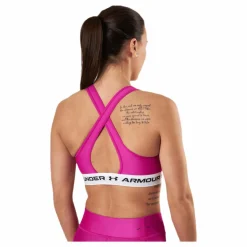 Under Armour Crossback Mid Bra Pink* Löpning|Sport-Bh:Ar