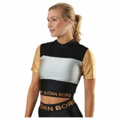 Björn Borg Cylie Cropped Tee Black/Gold* Linnen|Träning