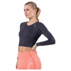 ICANIWILL Define Seamless L/S Crop Top Grey* Tröjor|Träning