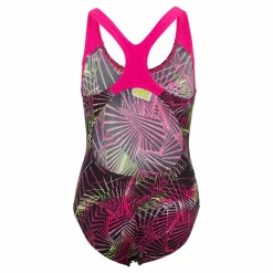 Speedo Digital Placement Splashback J Black Electric Pink*Barn Simning|Badkläder