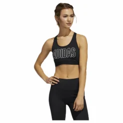 adidas Dont Rest Alphaskin Sport Branded Bra Black / White* Löpning|Träning