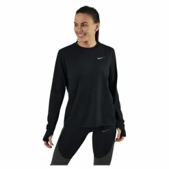 Nike Dri-FIT Element Women's Running Crew BLACK/REFLECTIVE SILV* Löpning|Tröjor